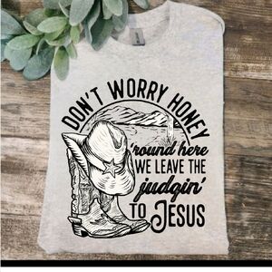 Western shirt leave the judging to jesus humor country popular trendy